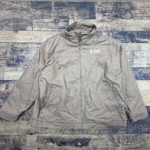 Mens 3XL Tan NRA‎ Jacket Workwear Lined Zip Front Outerwear Country Burks Bay